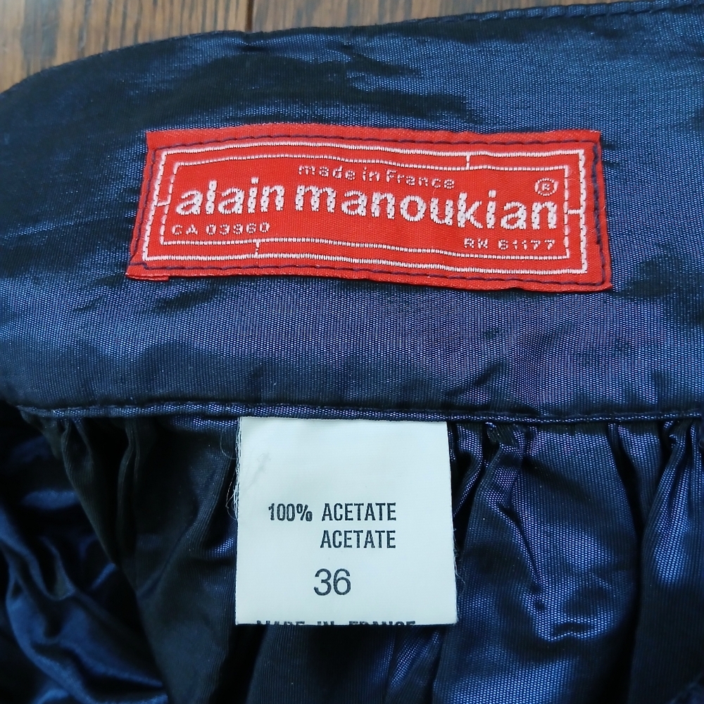 Alain Manoukian Blue Above Knee Skirt XXS - Picture 4 of 5